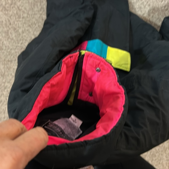 Vtg Skiique Head sportswear back Neon pink yellow colorblock puffer ski jacket M - Picture 6 of 6